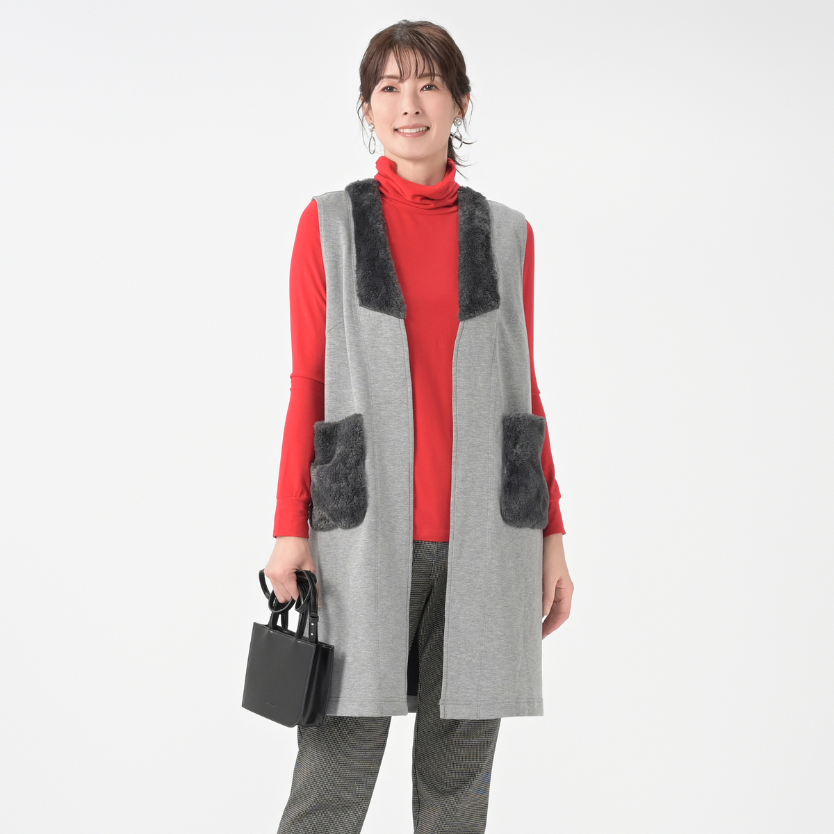 day to day フェイクファー使いのジレ day to day - QVC.jp