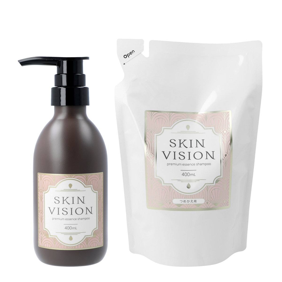 スキンビジョン プレミアムエッセンスシャンプー本体+レフィルセット