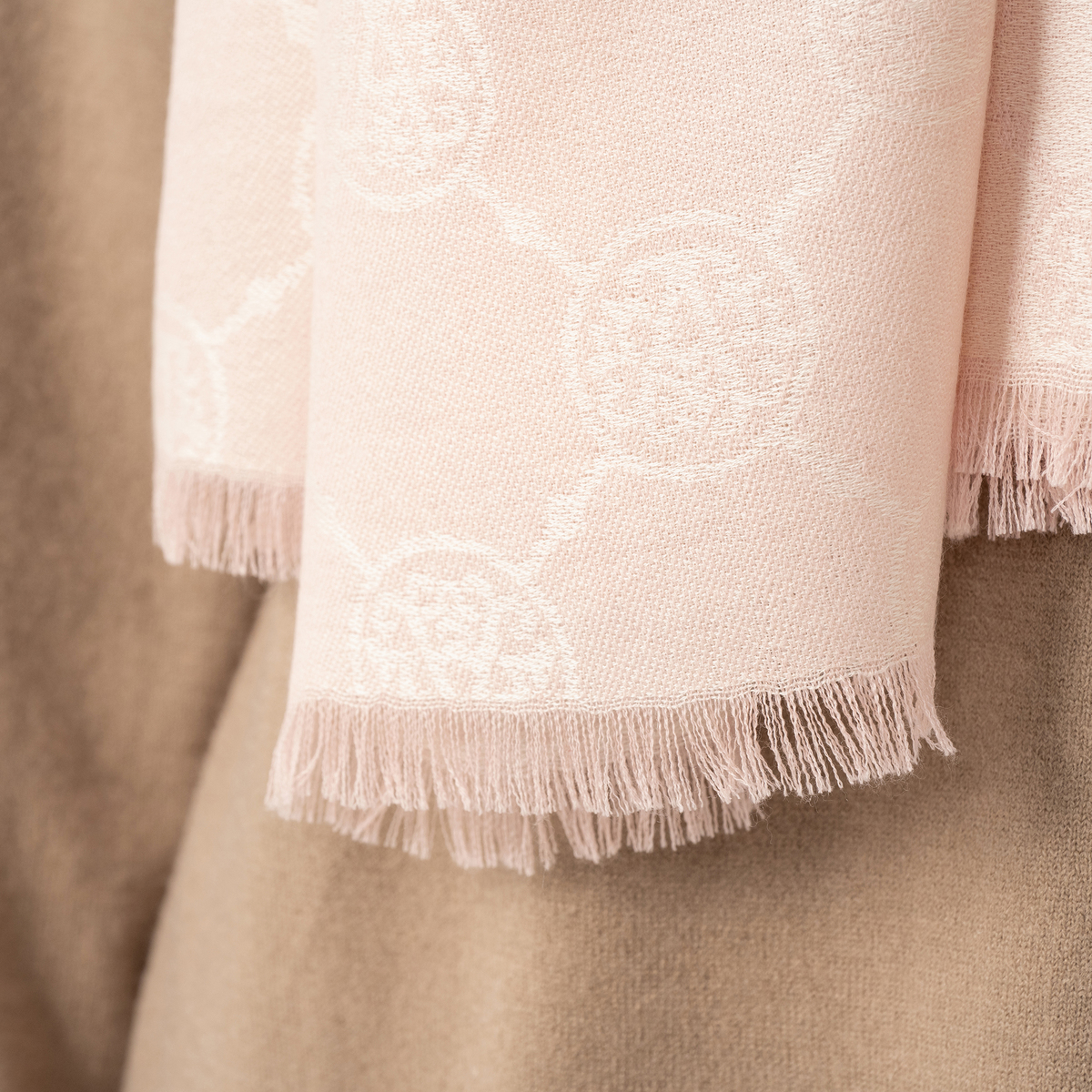 Anne Coquine カシミヤモノグラムジャガードストール アンコキーヌ