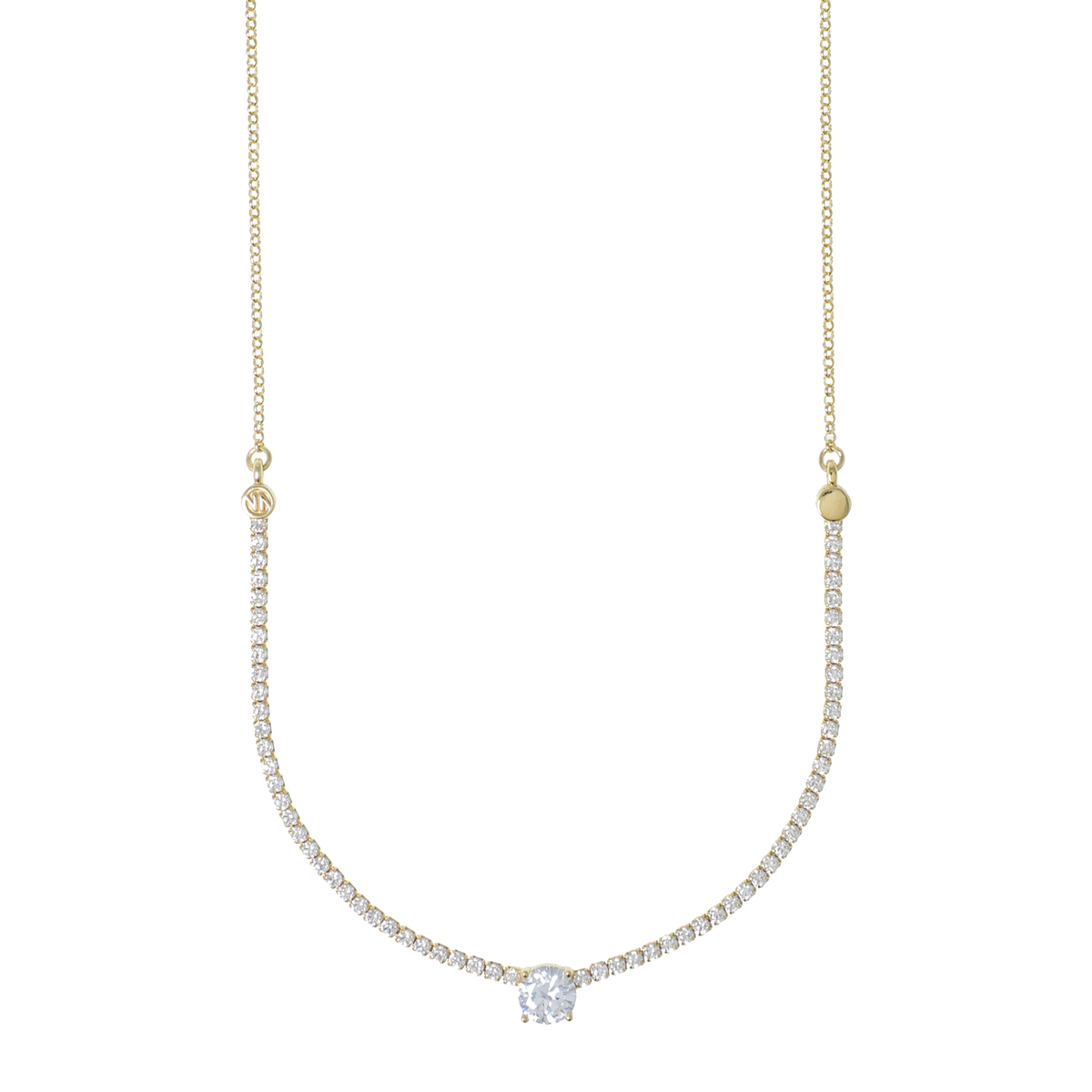 シルバー925 キュービックジルコニア デザインネックレス