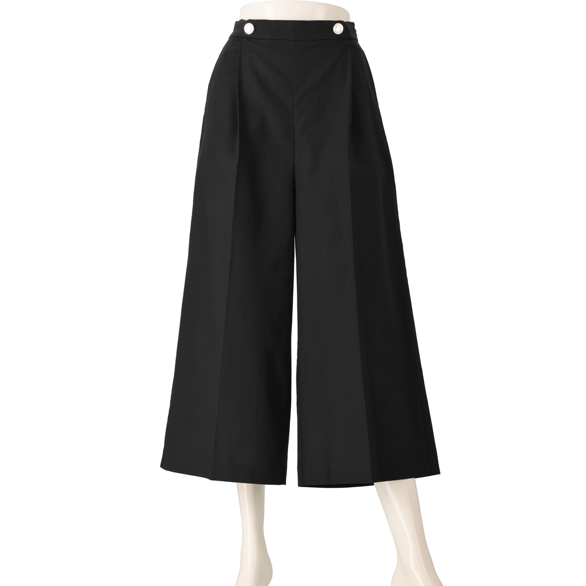 Anne Coquine 麻混タックガウチョパンツ アンコキーヌ（AnneCoquine