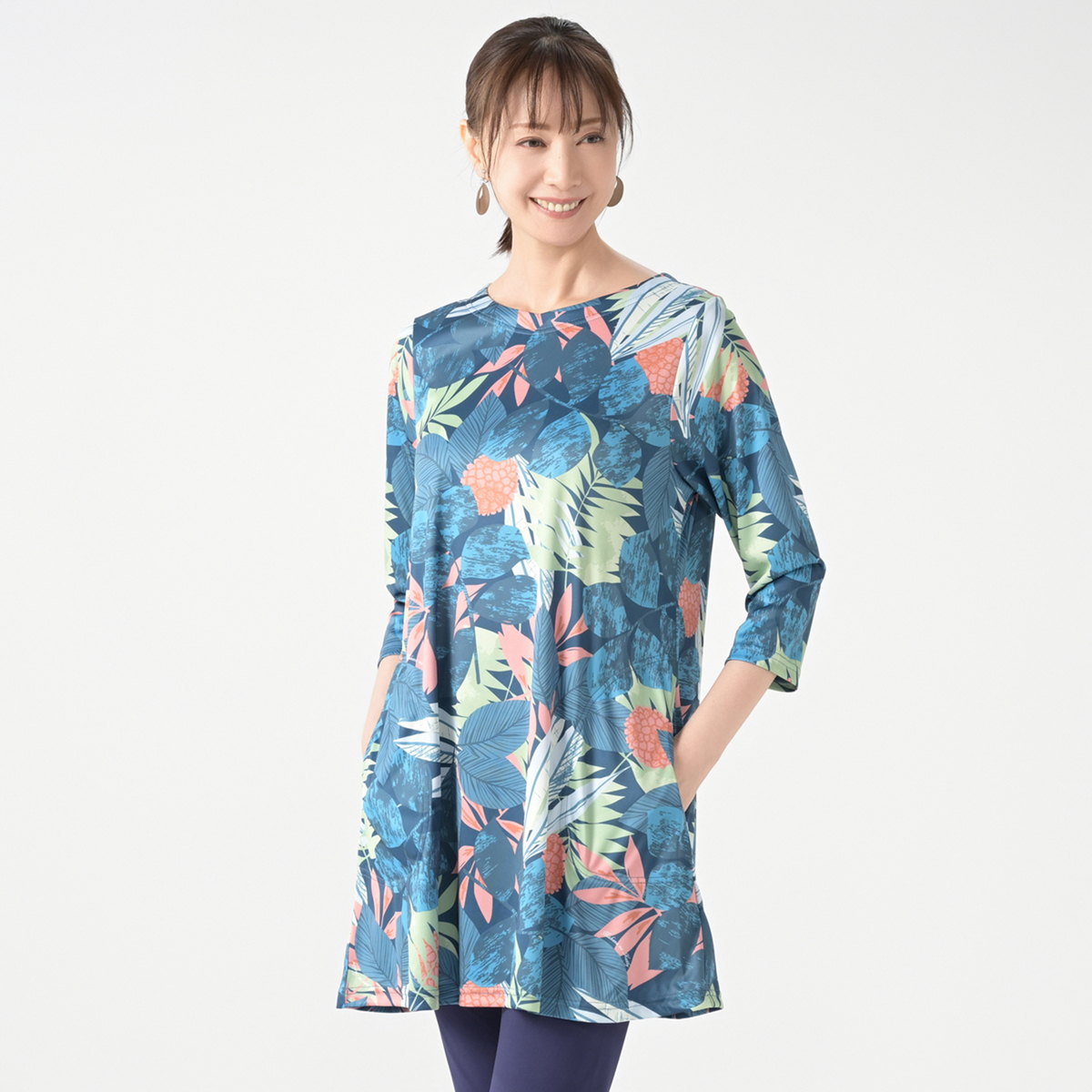 Makana na Kathy ラウハラプリントチュニック マカナナキャシー