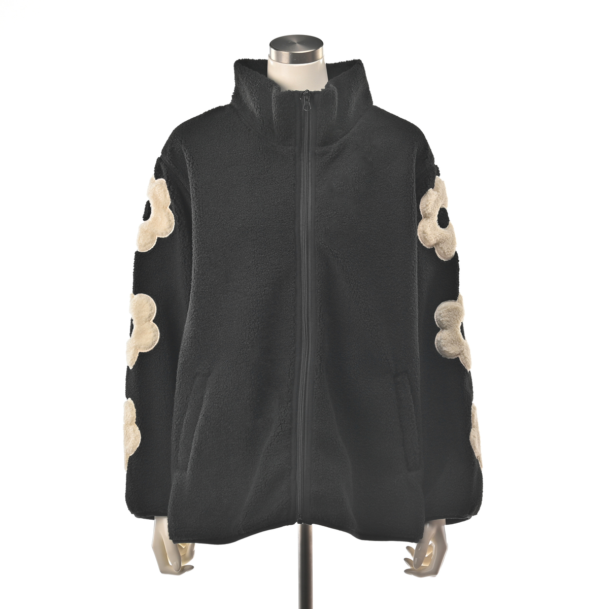 PERSONS 袖フラワーパッチあったかボアブルゾン パーソンズ（PERSONS