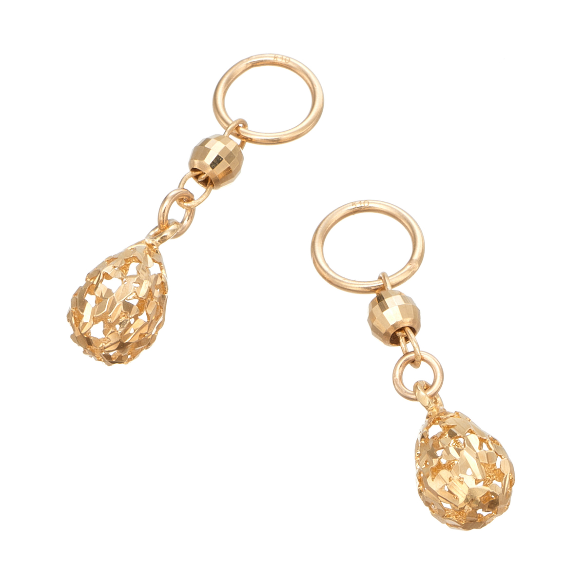 10K ドロップ ピアリングチャーム ピアリング - QVC.jp