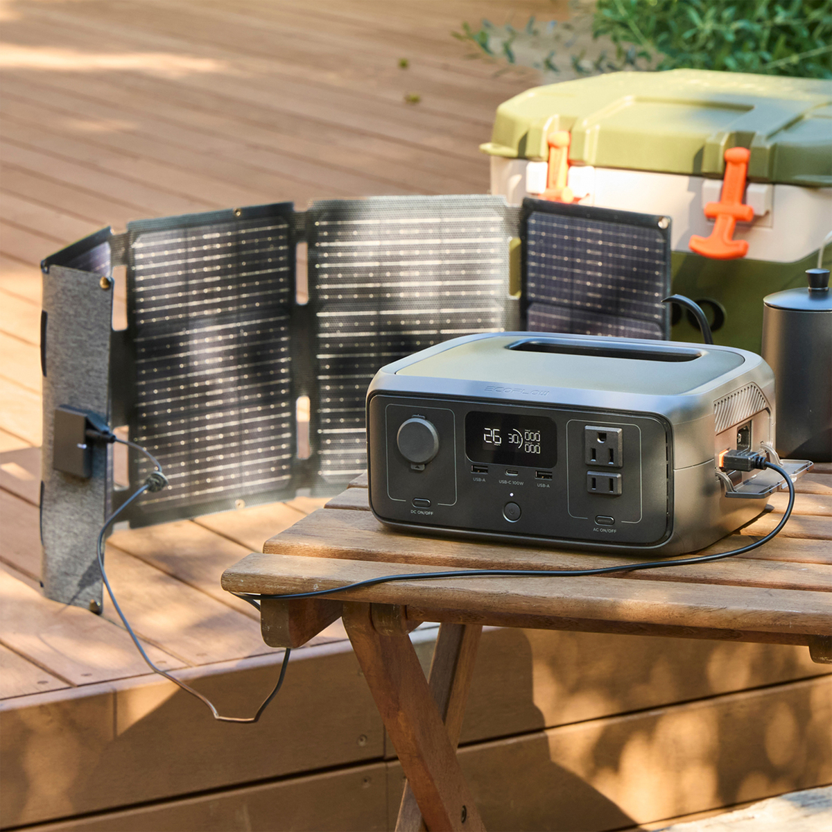 エコフロー リバー3 ポータブル電源&45Wソーラーパネル付セット