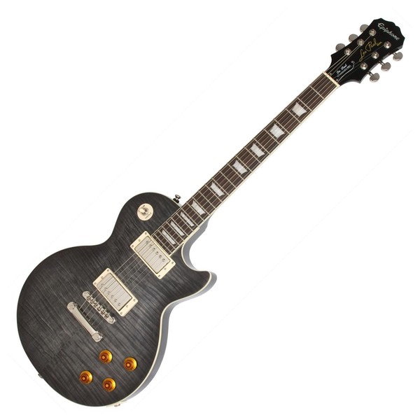 DISC Epiphone Les Paul Standard PlusTop PRO, Trans Black at Gear4music