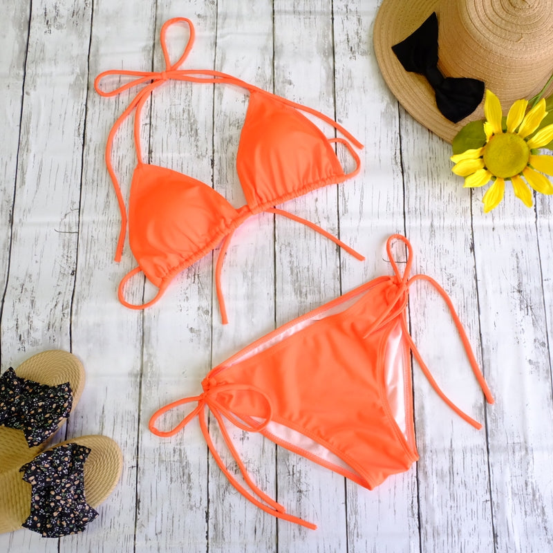 ビビッドオレンジ三角ビキニ(S) – rachagirl(ラチャガール)