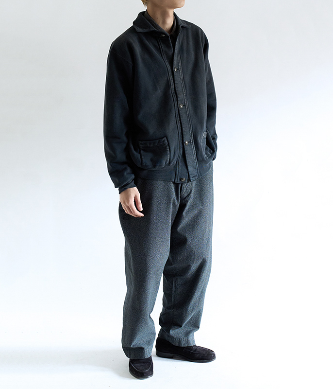 A.PRESSE Vintage Sweat Cardigan [BLACK] - Fresh Service NECESSARY