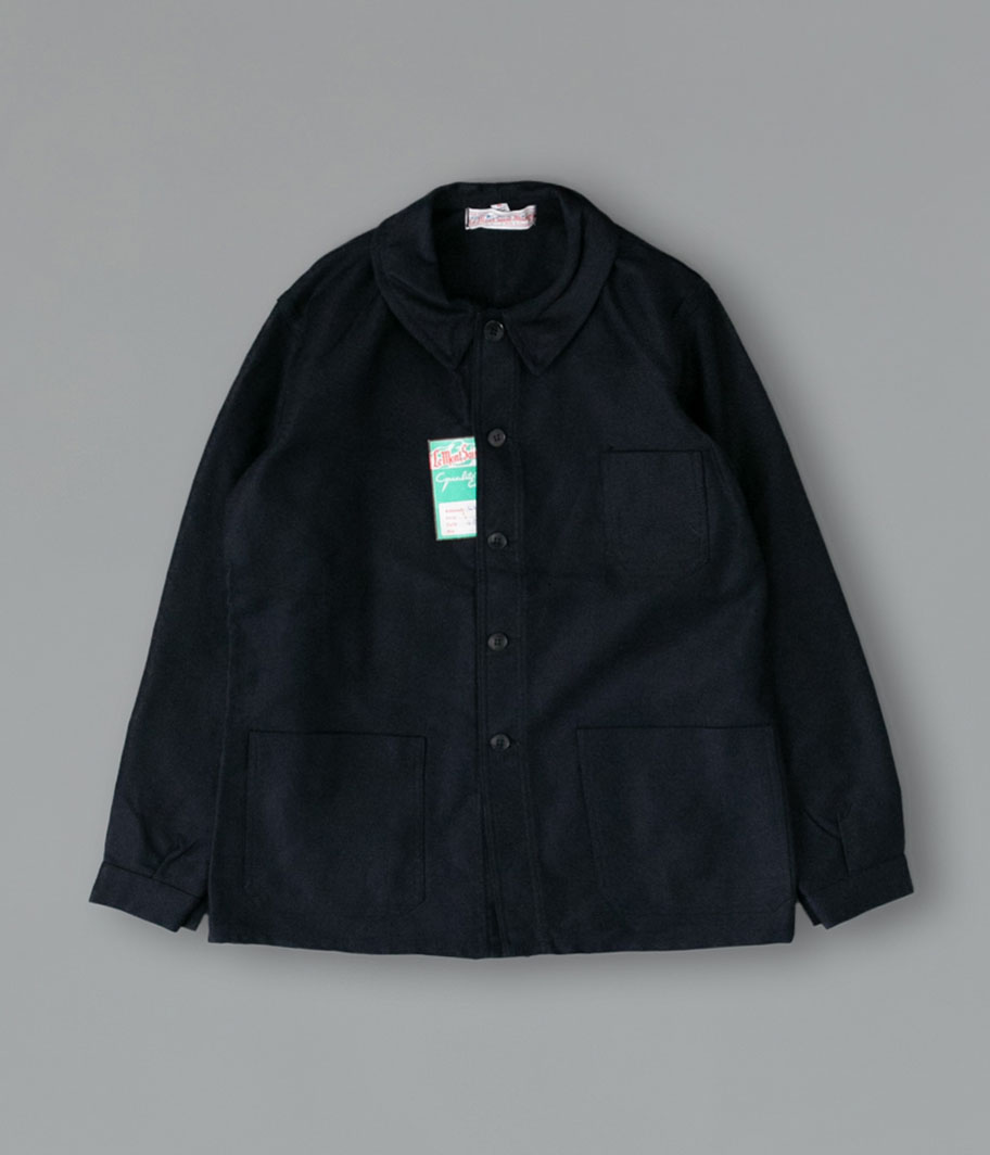 70's Le Mont Saint Martin ブラックモールスキンフレンチワーク