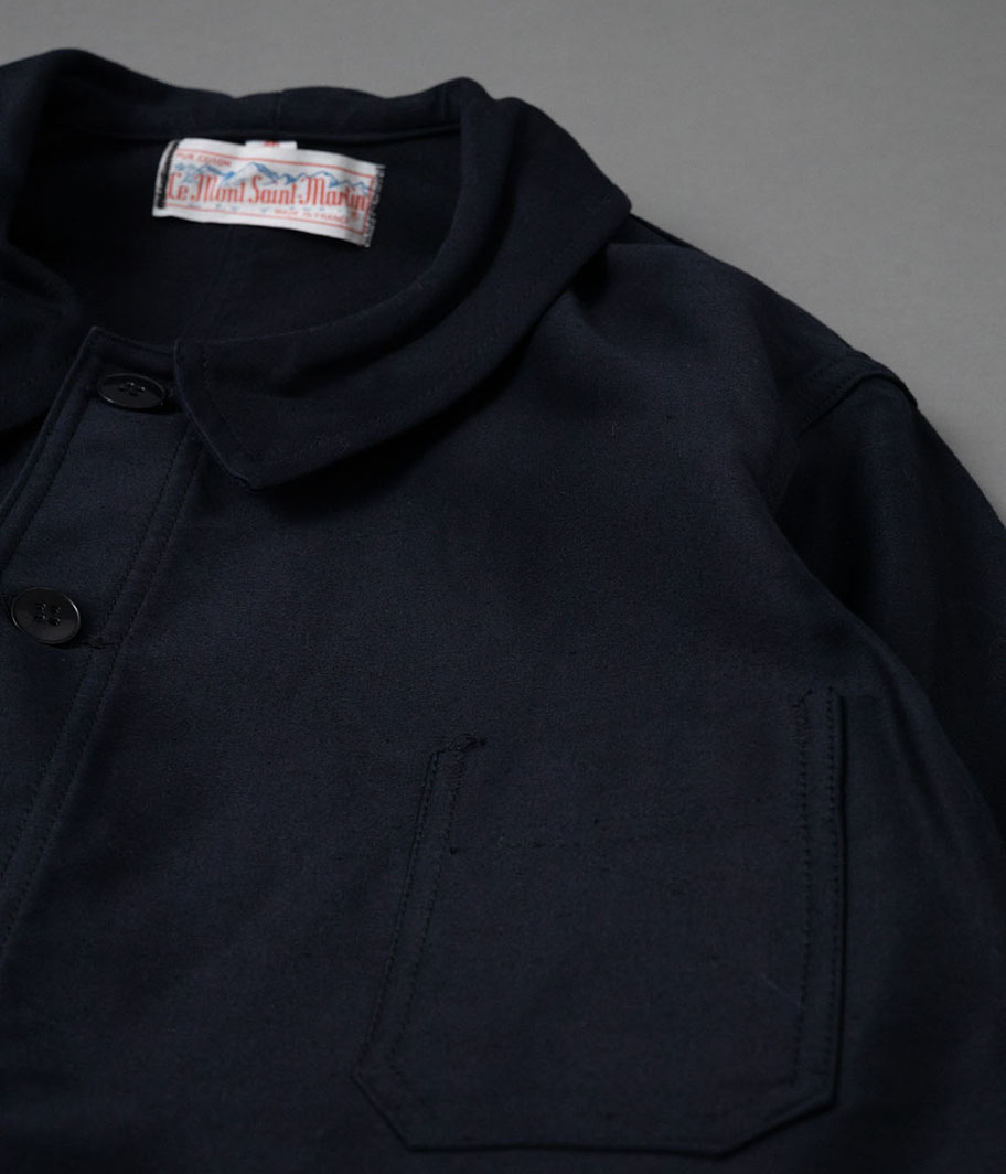 70's Le Mont Saint Martin ブラックモールスキンフレンチワーク