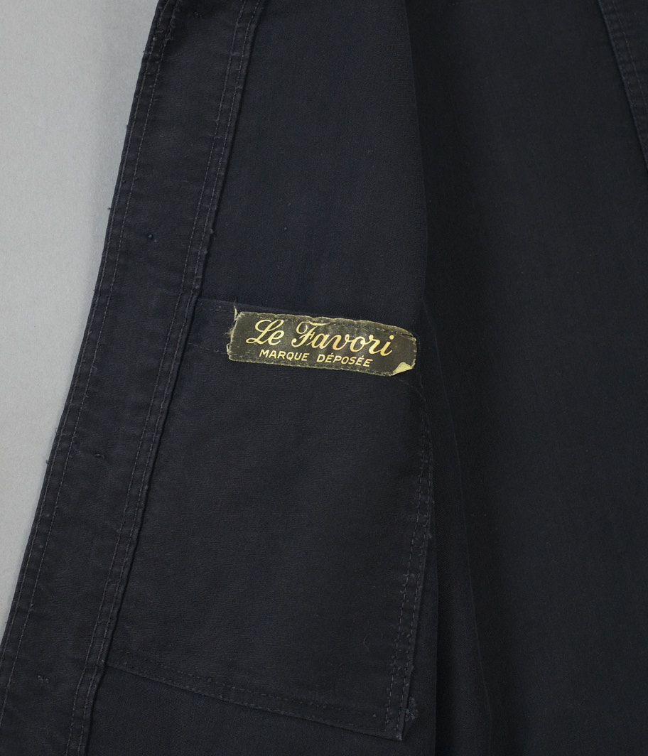 60's ブラックモールスキンフレンチワークジャケット - Fresh Service