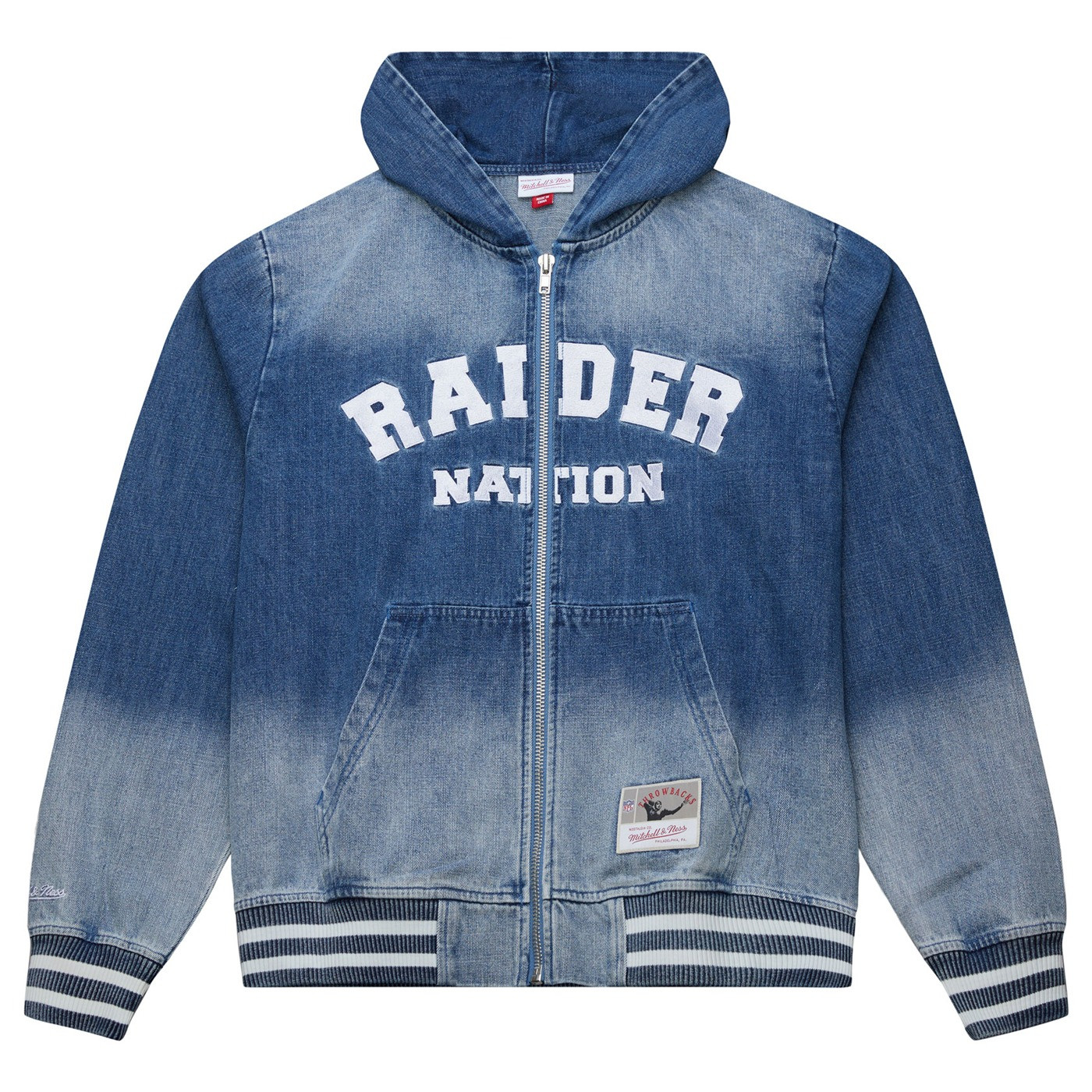 MITCHELL & NESS RAIDERS SUMMER BREEZE DENIM JACKET