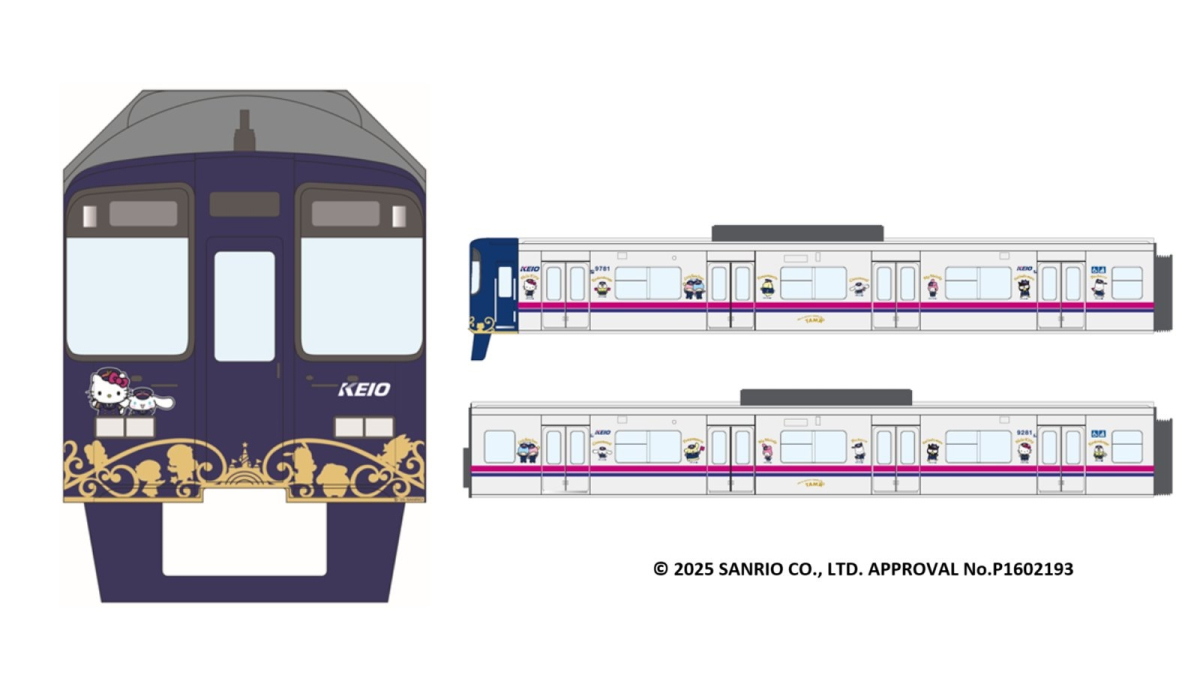 京王、新“サンリオ”キャラのラッピングトレイン 3月10日運行開始