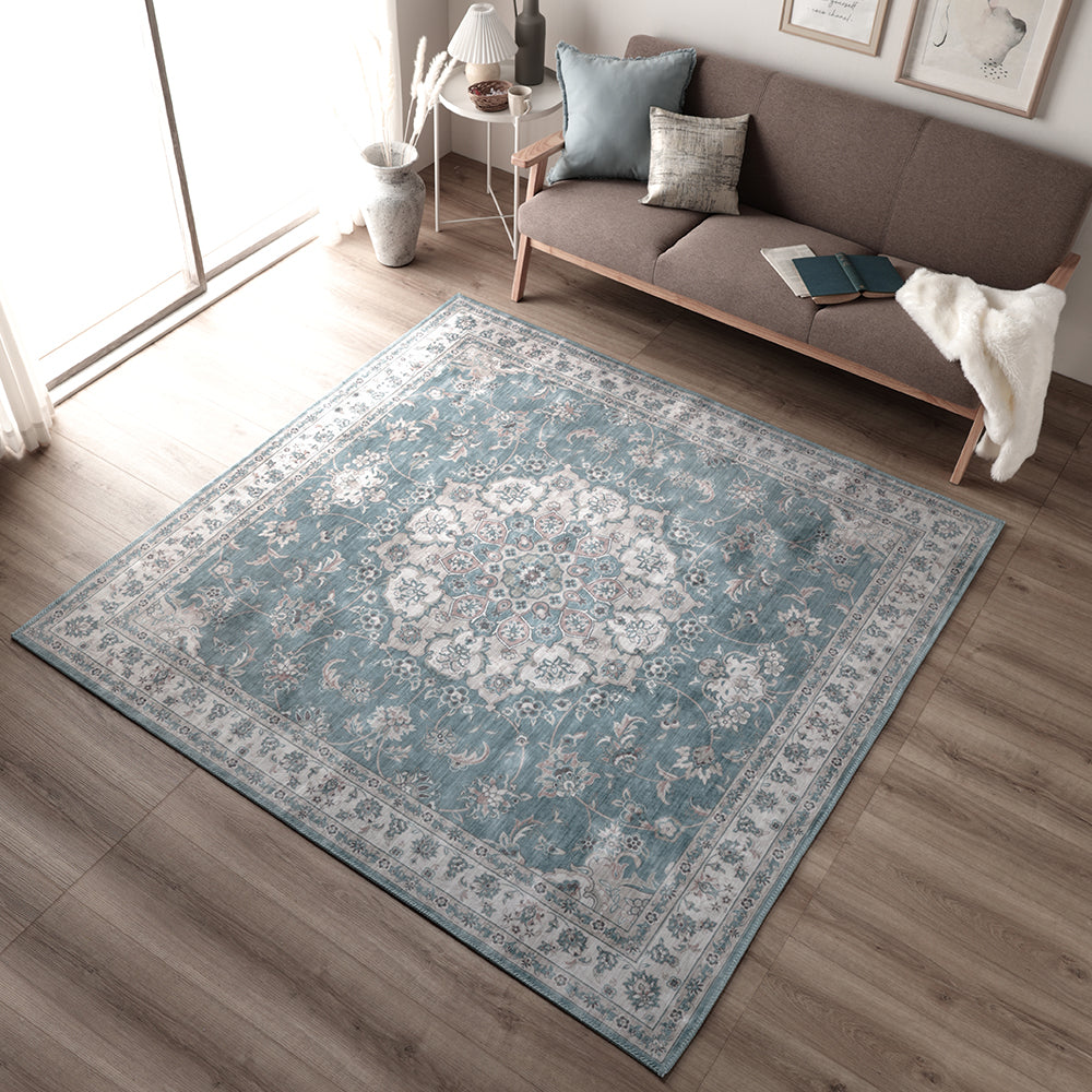 アンティーク調 絨毯風 ラグ ホットカーペット対応/アンティーク柄の