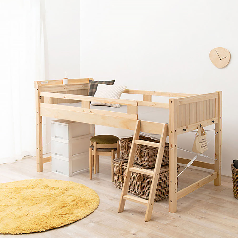 高さが選べる 木製ロフトベッド / 2口コンセント付き – RASIK（ラシク