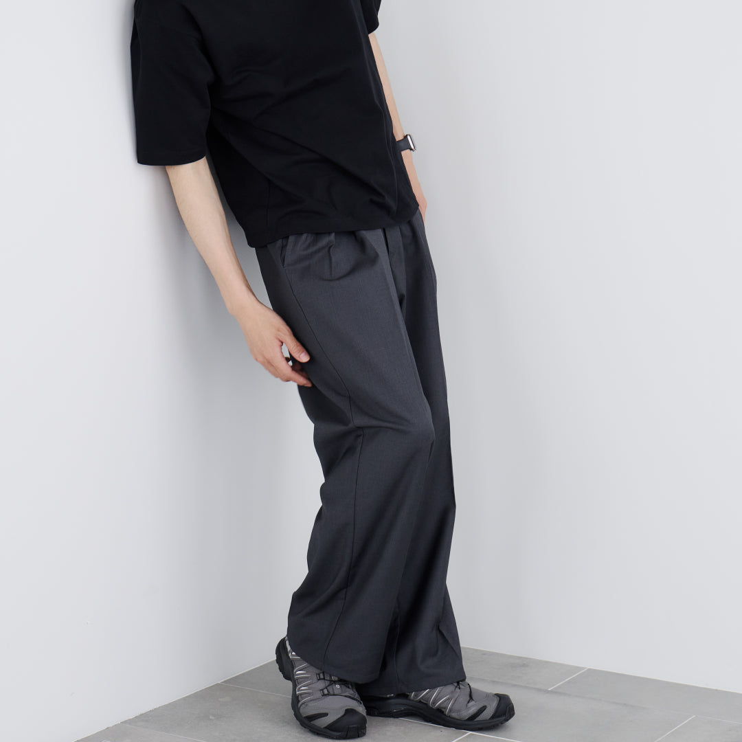 2Tuck Wide Slacks-gray-