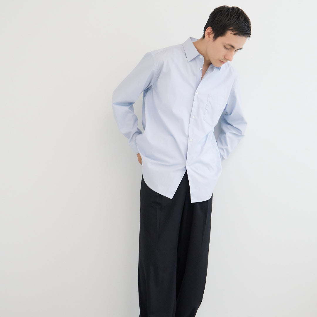 Relaxed Fit L/S Shirt -light blue-