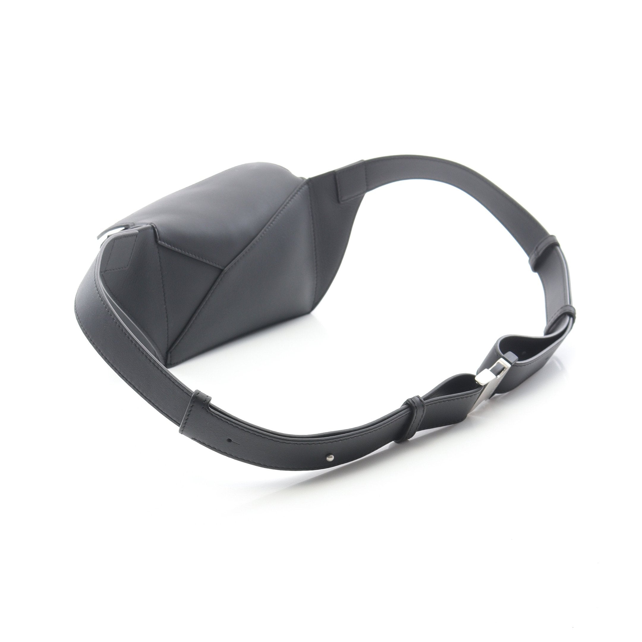 パズル バムバッグ ミニ ボディバッグ ウエストバッグ レザー ブラック