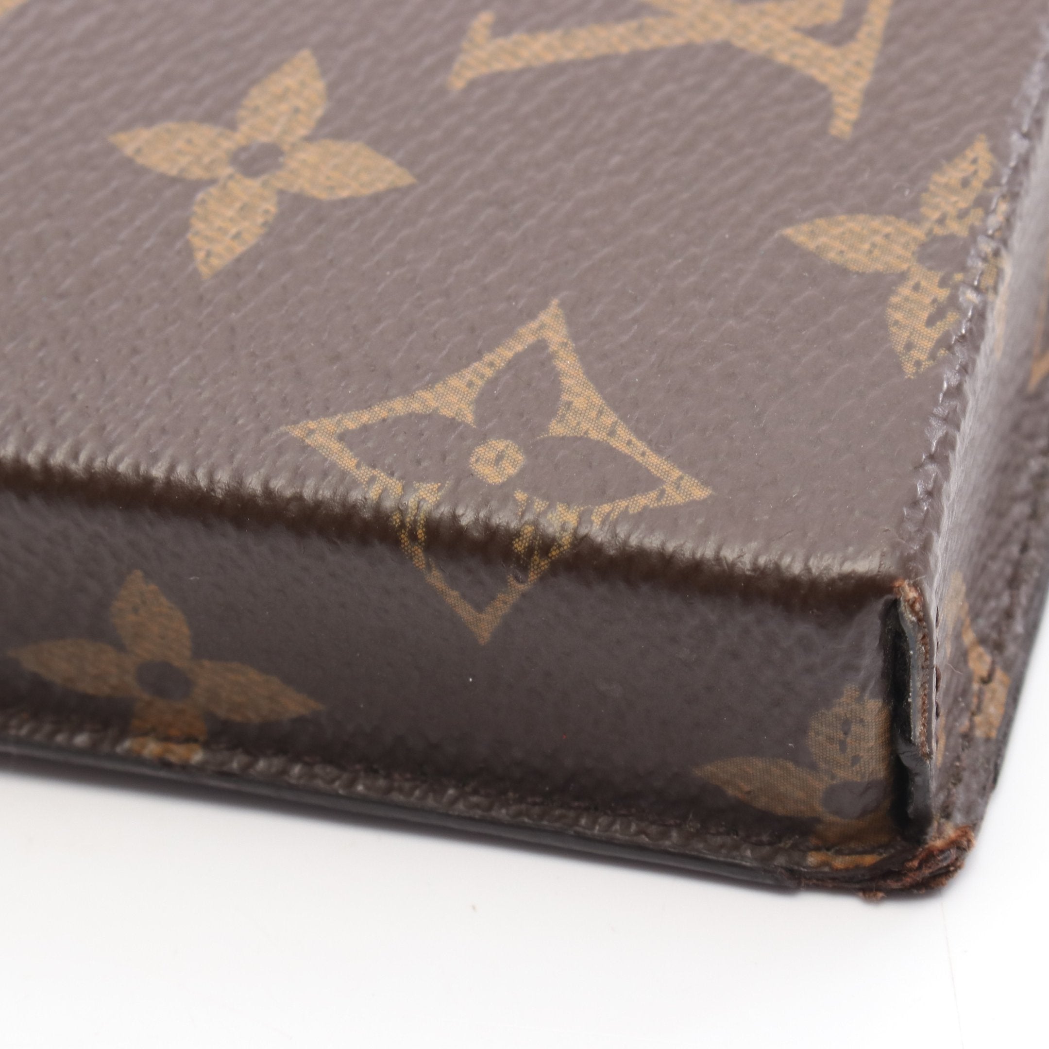 ボックス フォンケース モノグラム スマホケース PVC レザー ブラウン