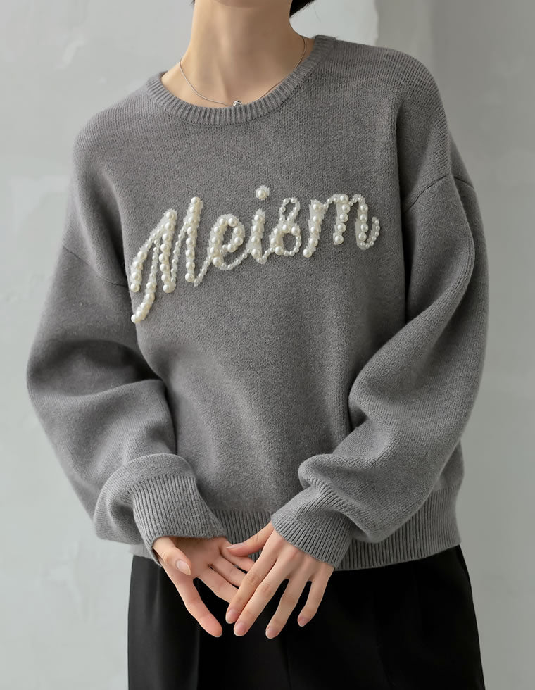 パールロゴニットトップス - トップス通販 | 人気レディース