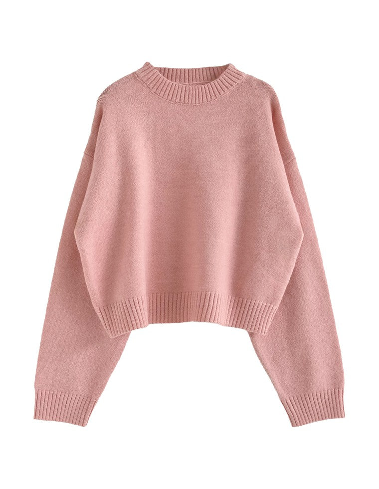 アルパカタッチクロップド丈ニットプルオーバー - トップス通販 | 人気