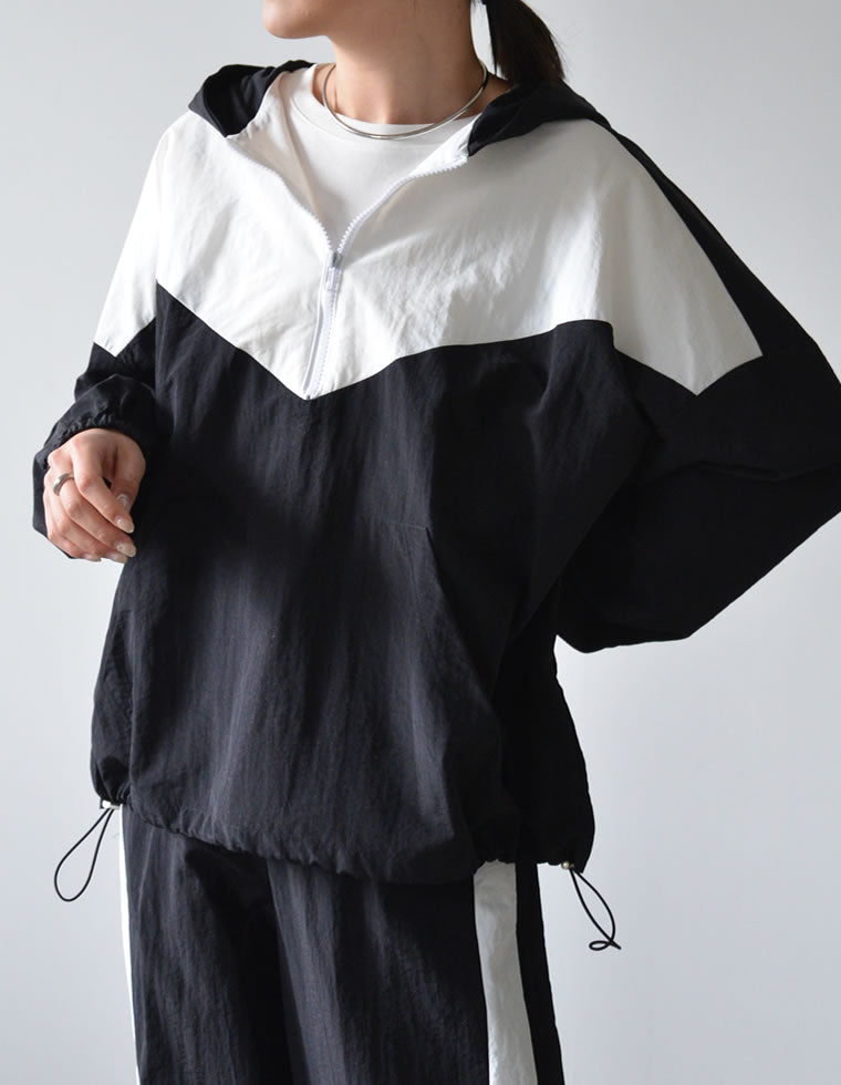 ナイロンタフタ配色アノラックパーカー - ジャケット/アウター通販