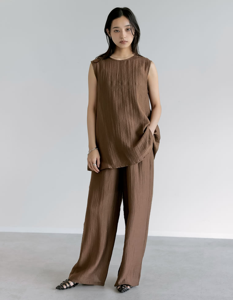シアーリネンタッチパンツセットアップ - セットアップ通販 | 人気