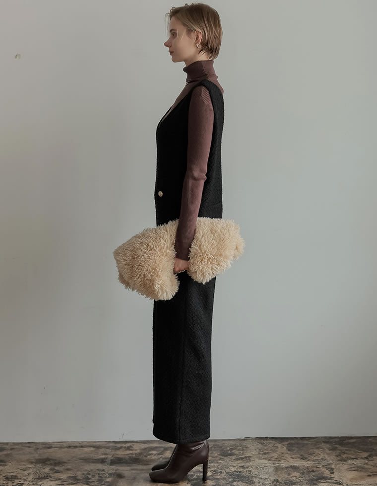 ツイード深Vネック金ボタンサロペット - オールインワン通販 | 人気