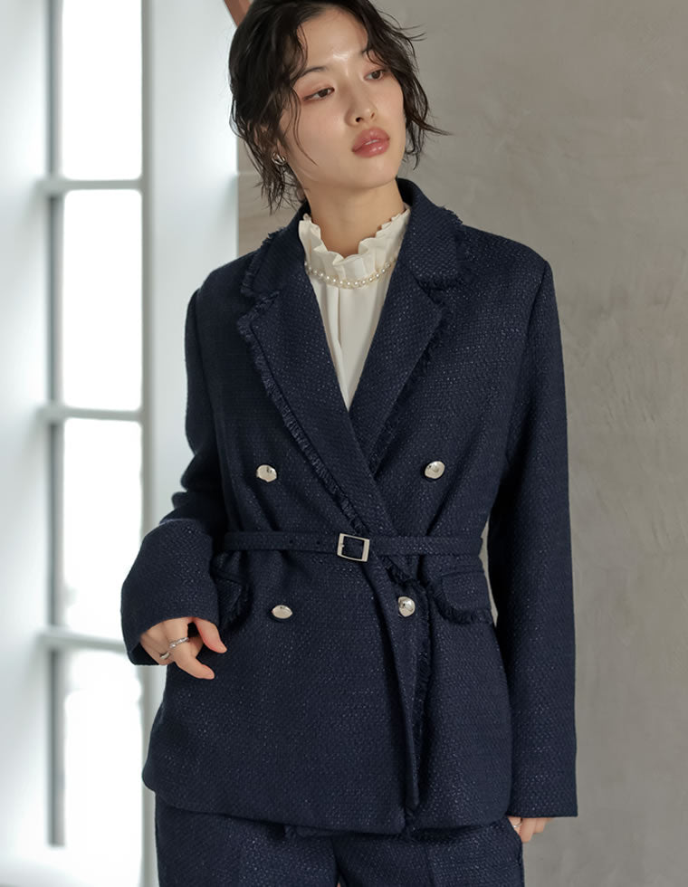 オーバーサイズ金ボタンツイードジャケット - ジャケット/アウター通販