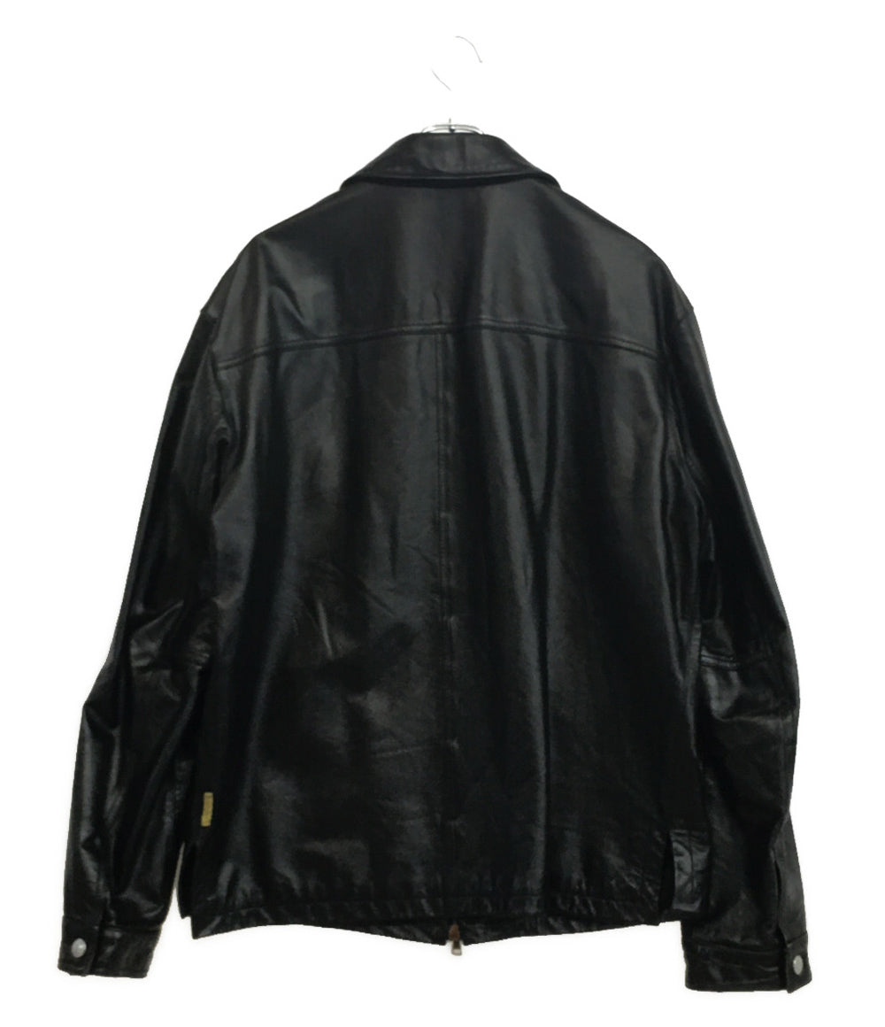 ARMANI JEANS レザーブルゾン ブラック 00S メンズ SIZE 54 アルマーニ