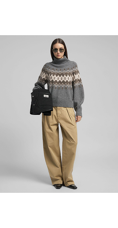 フェアアイルウールブレンドオフタートルニット｜REPLAY リプレイ公式