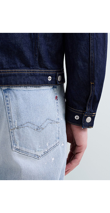 11オンス コットンコンフォート インディゴデニムジャケット｜REPLAY