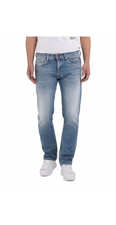 ストレートフィットGROVER ライトブルーストレッチデニム｜REPLAY