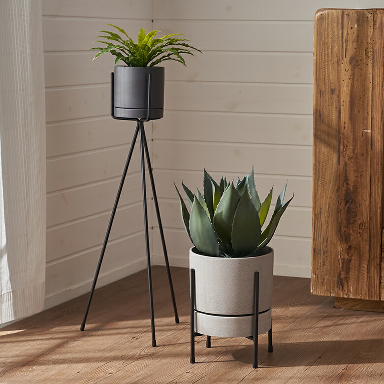 プランタースタンド スタンド フォーク型 アイアン 鉄 直径 21.5cm 高