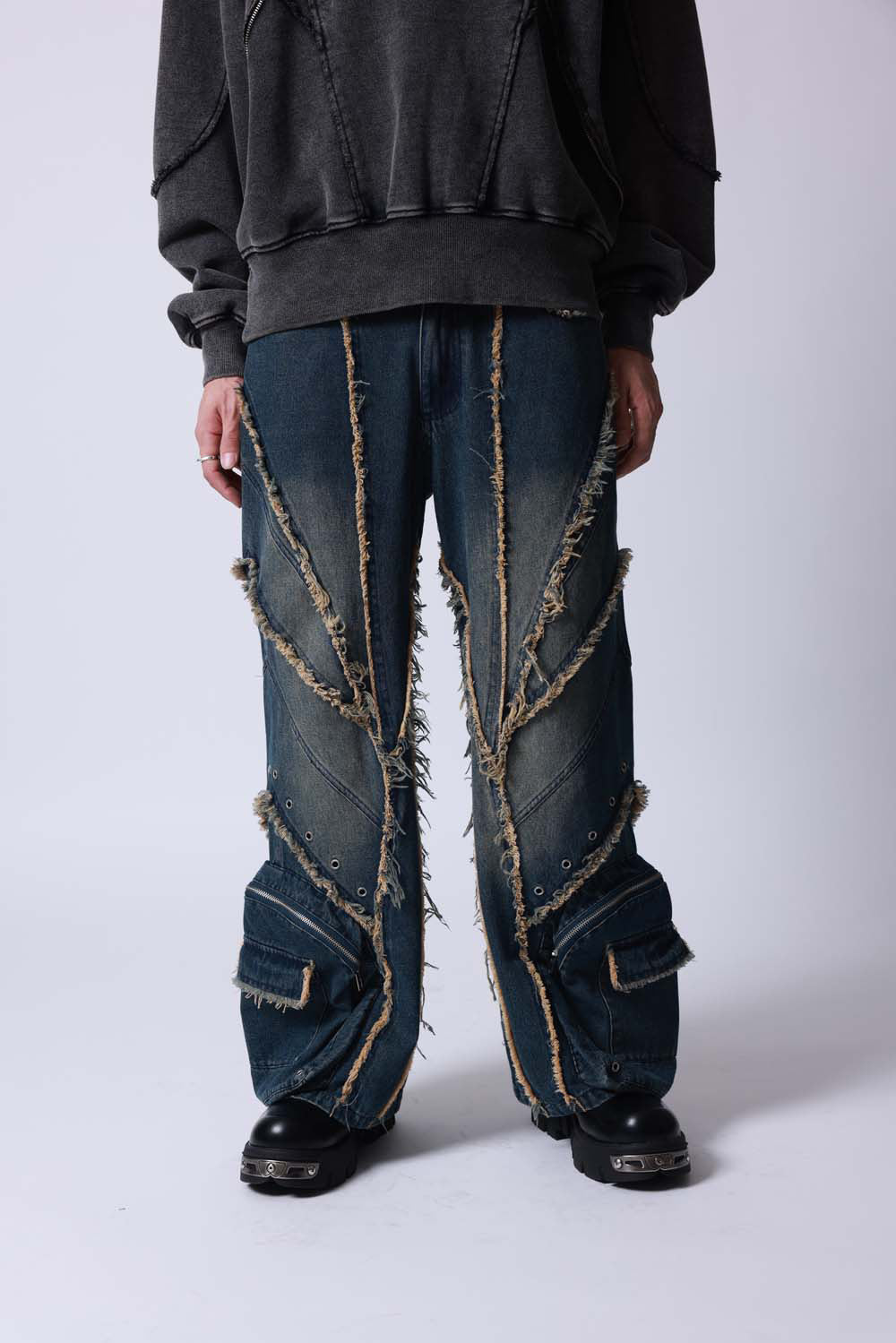 P.N UNDERGROUND】フリンジカーゴパンツ (735433) – ring official