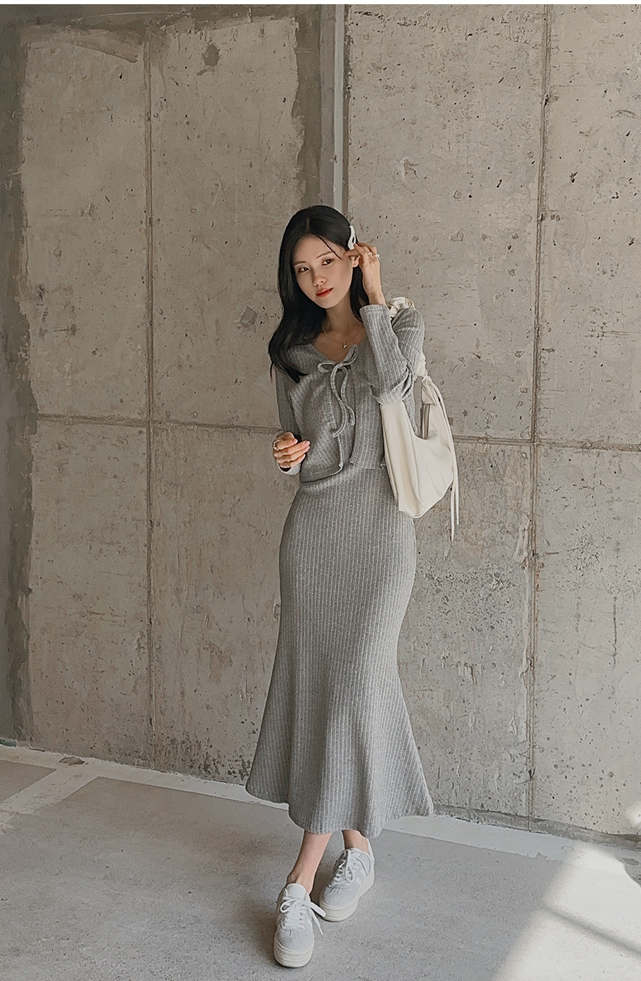 ロゼミューズ カーディガン キャミワンピース レッグウォーマー