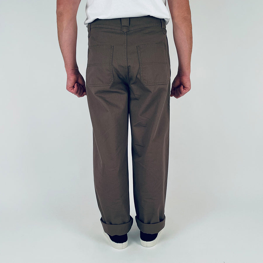 Nigel Cabourn Lybro Green Herringbone Chore Pants – Rivet Clothing