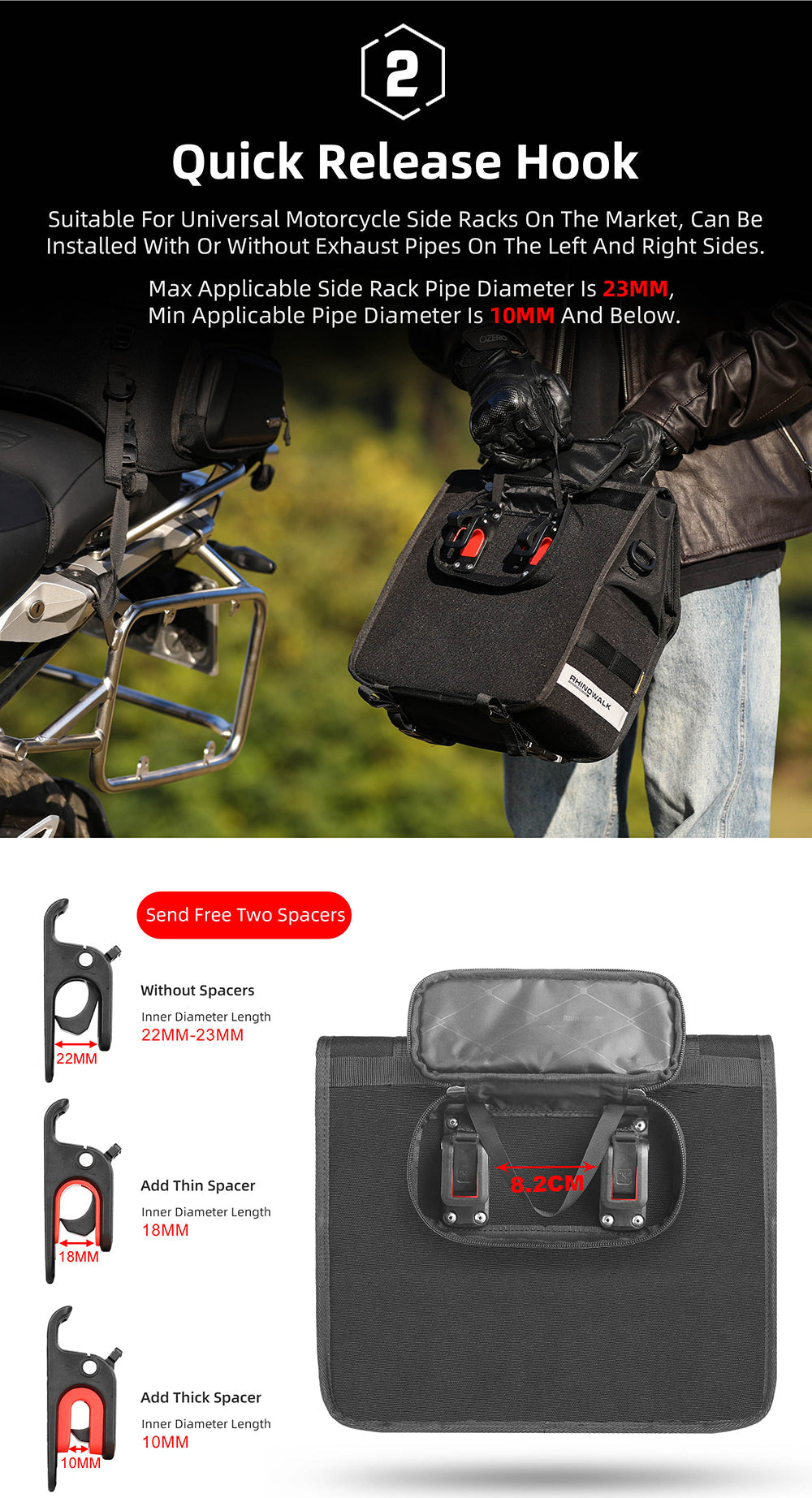 13l Motorcycle side bag – Rhinowalk Official Store