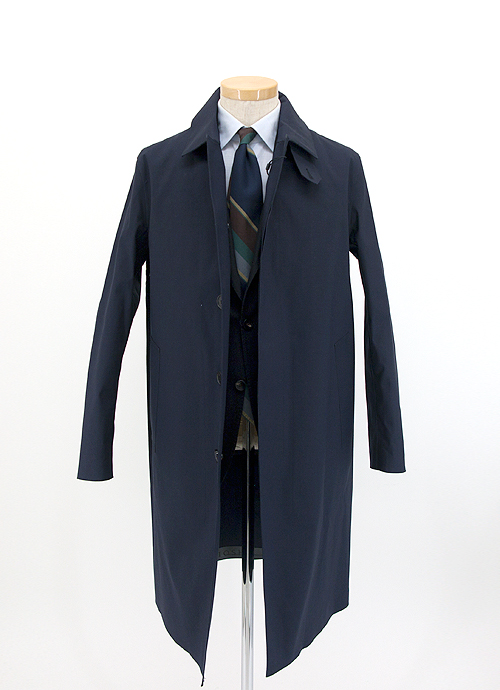 MACKINTOSH ステンカラーゴム引きコート ネイビー size42