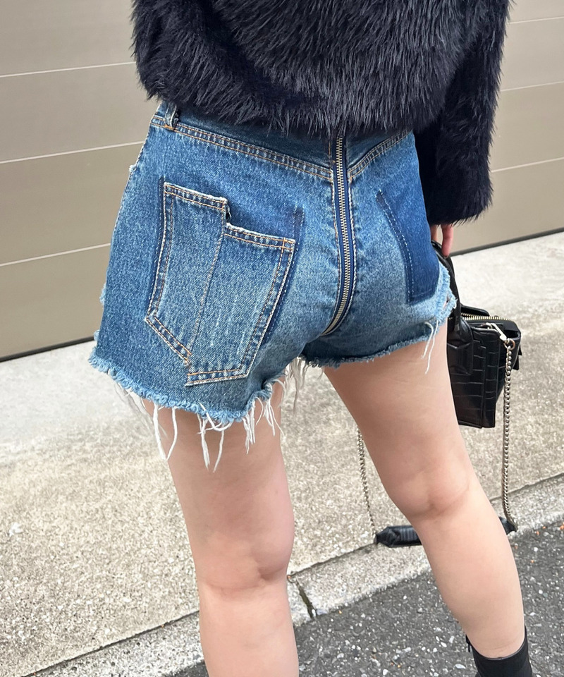 フルジップデニムショートパンツ｜SPIRALGIRL スパイラルガール 商品