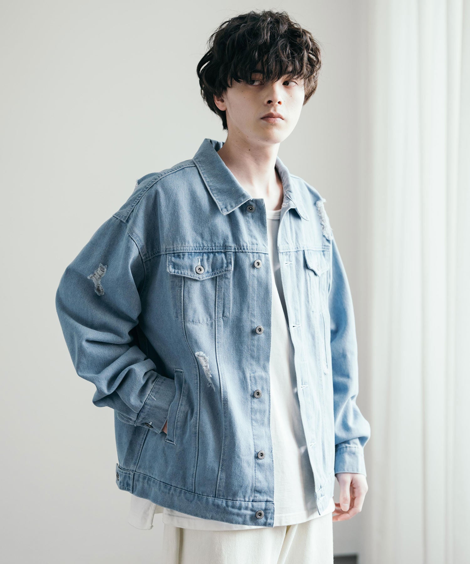 オーバーサイズダメージ加工デニムジャケット/Gジャン – Rocky Monroe