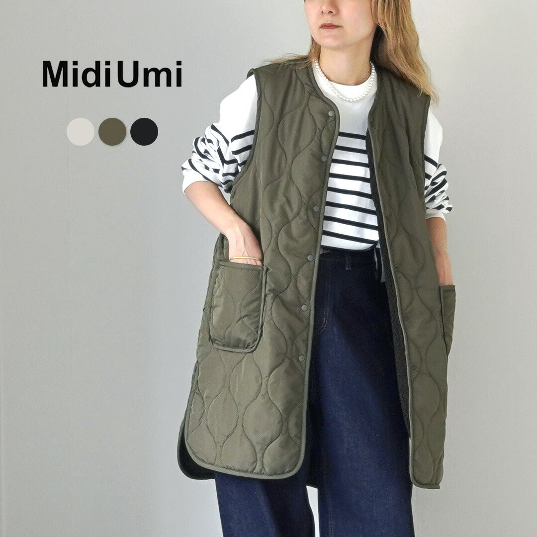 MIDIUMI（ミディウミ） キルティング リバーシブル ベスト
