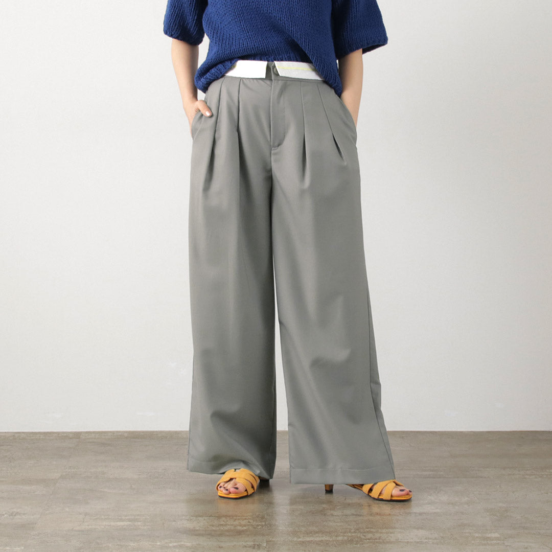 50％OFF】CYAN TOKYO（シアン トーキョー） マーベルト 2タック ワイド