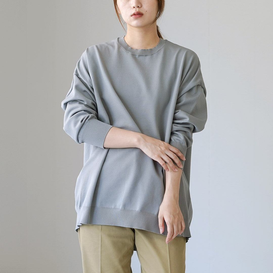 mizuiro ind（ミズイロインド） クルーネック ワイド プルオーバー