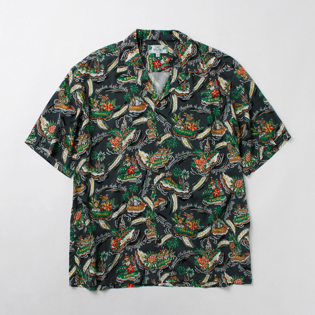 TWO PALMS ハワイアンムームーとシャツセット TWO PALMS ハワイアン