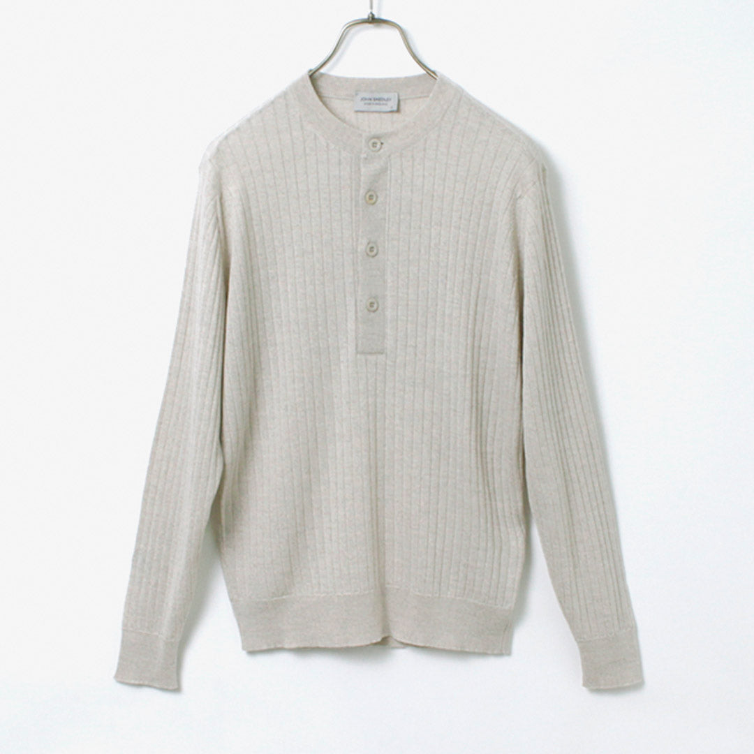 JOHN SMEDLEY（ジョンスメドレー）A4713 30G ヘンリーネック リブ