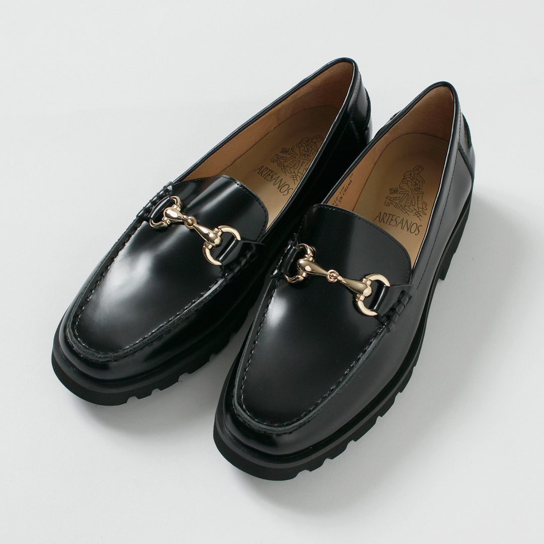 ARTESANOS（アルテサノス） ビット ローファー ガラスレザー
