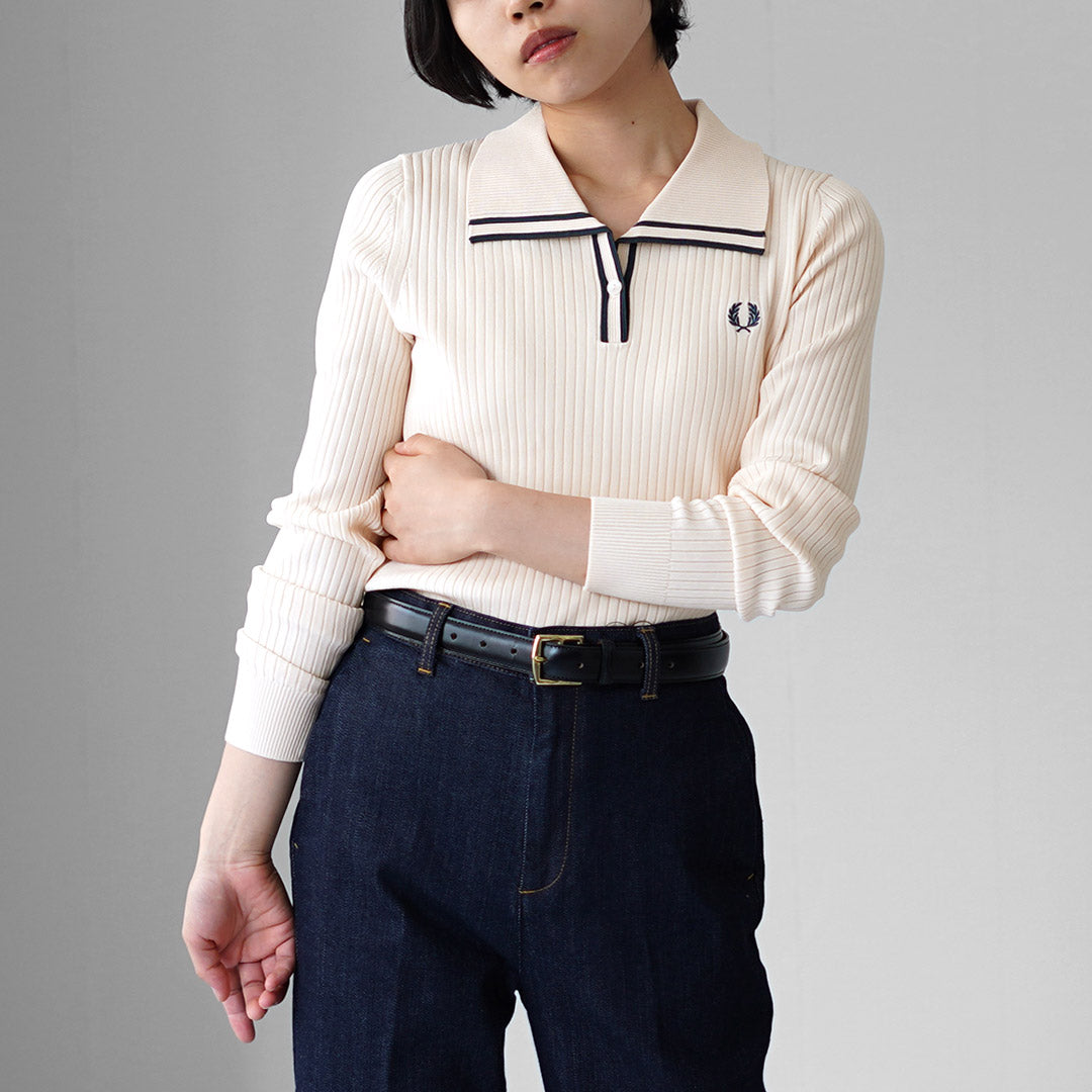 FRED PERRY（フレッドペリー）リブニット ポロシャツ / レディース