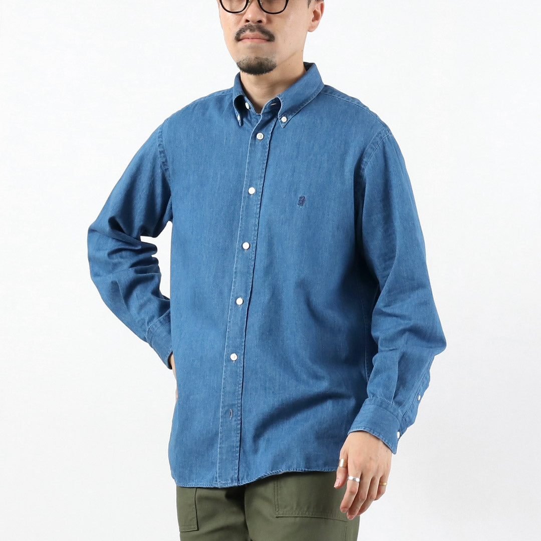 GYMPHLEX（ジムフレックス） デニム ボタンダウンシャツ / メンズ 長袖