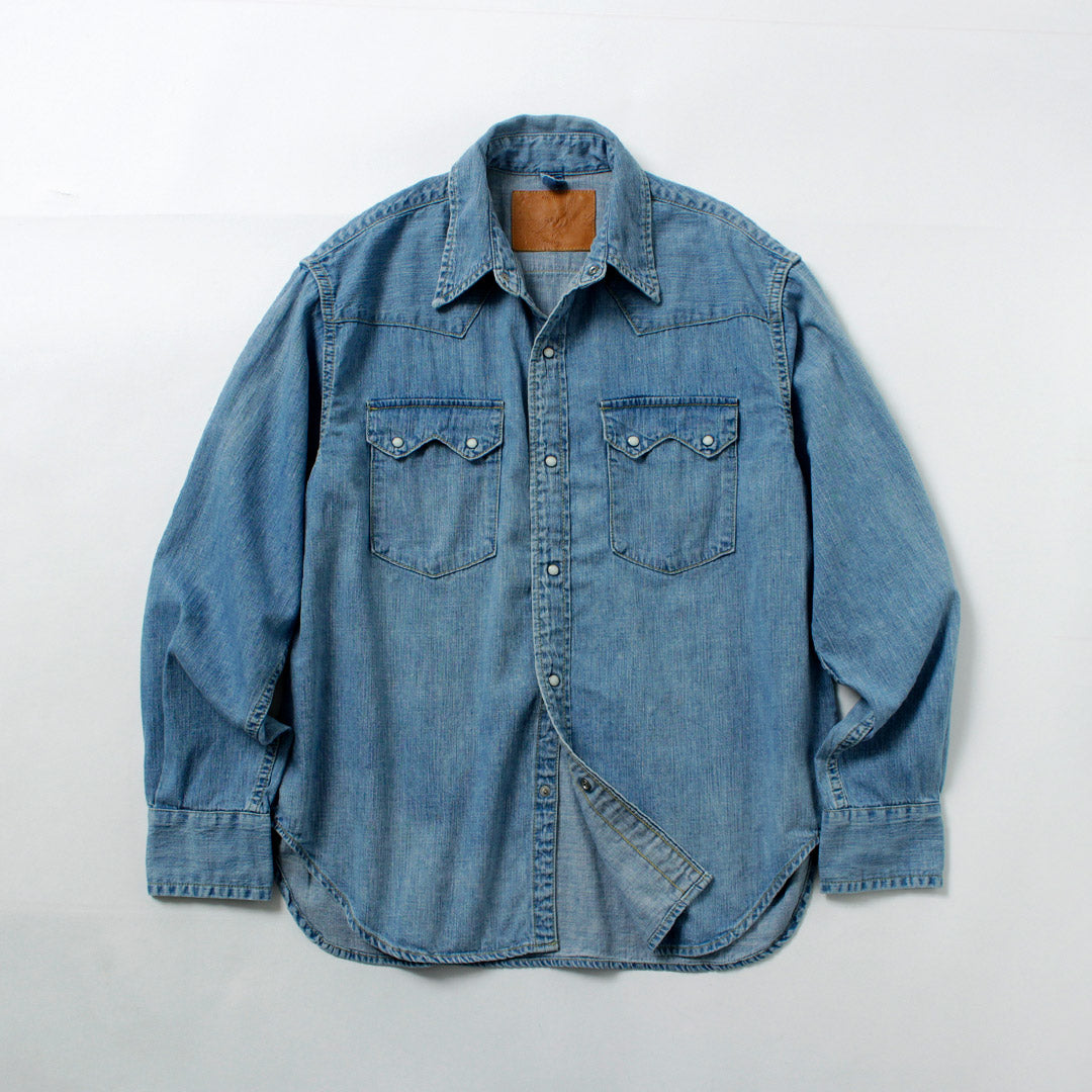 REMI RELIEF（レミレリーフ） 8.5oz デニムウエスタンシャツ ノコギリ